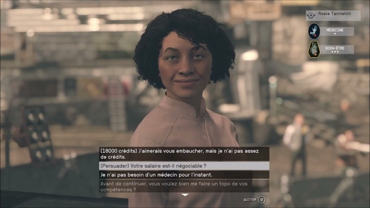 Extrait jeu vidéo "STARFIELD" - Dr Rosie Tannehill