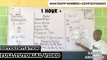 Differentiation Full Tutorial Video | General Method, First principle, chain Rule Method | #calculus
