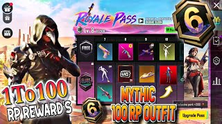 A6 ROYAL PASS  | 1 to100 RP REWARD'S | RP 3D LEAK'S | UPGRADE NEW VEHICLE SAKIN | UPGRADE GUN SAKIN