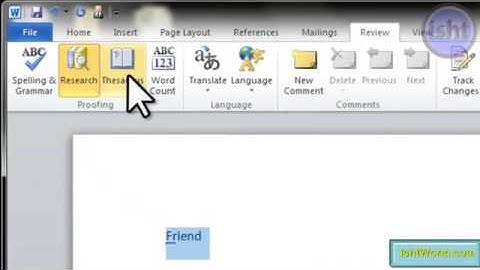 Review Tab In MS  Word In Hindi Video