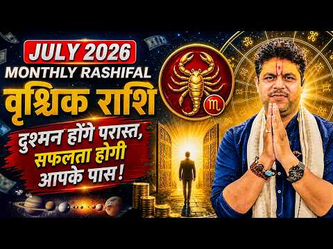 July 2026 Monthly Rashifal | वृश्चिक राशि- दुश्मन होंगे परास्त, सफलता होगी आपके पास! Dr. Raj Mishra
