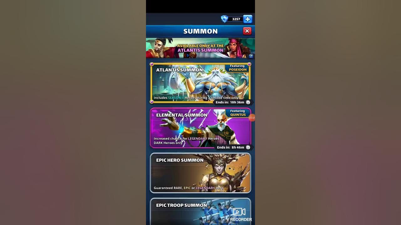 Empires and Puzzles Atlantis pull last try for Zeline YouTube