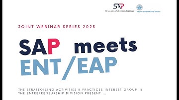 SAP meets ENT/EAP  Webinar Series: "Effectuation, Bricolage and Resourcing"