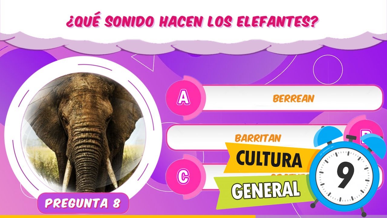 TestDeConocimiento ¿Qué sonido hacen los elefantes?