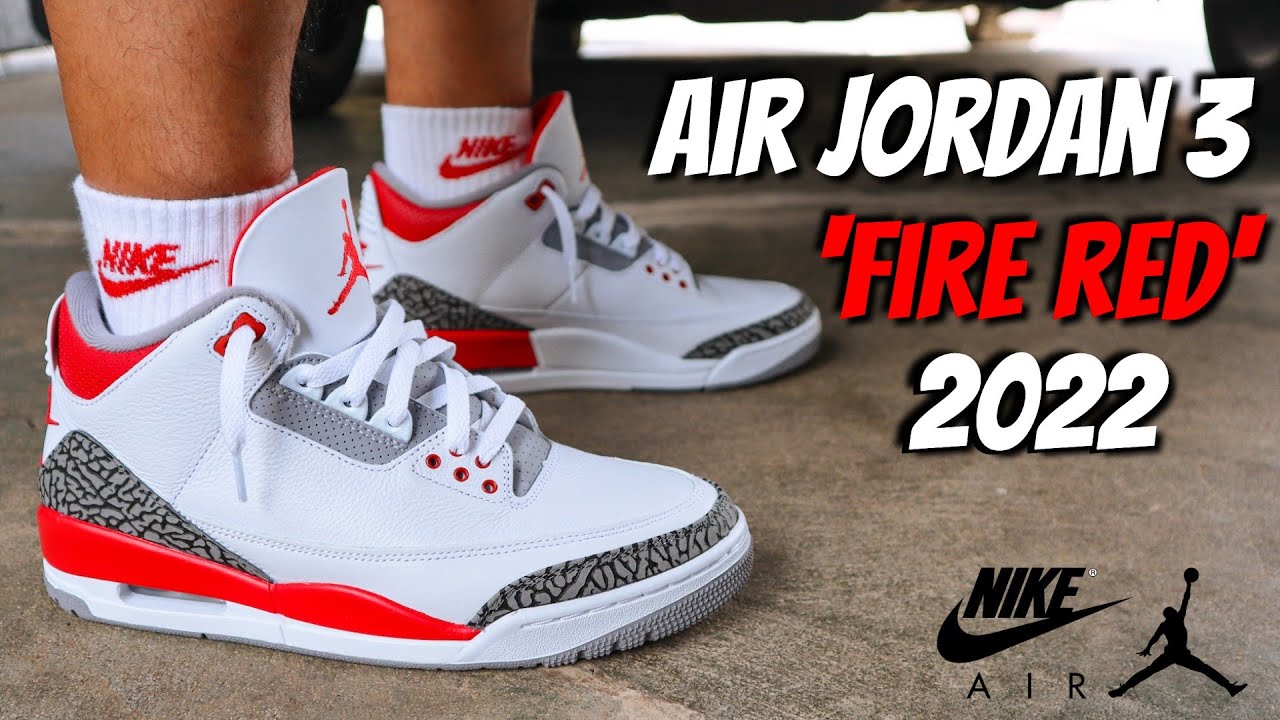 Closest to OG! Jordan 3 'Fire Red' 2022 | Review & On Feet - YouTube