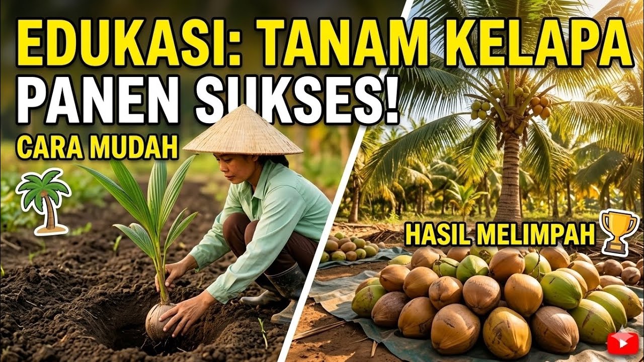 Cara Menanam Pohon Kelapa dari Awal Hingga Panen Sukses 🌴