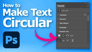 How to make text circular in Photoshop 2026