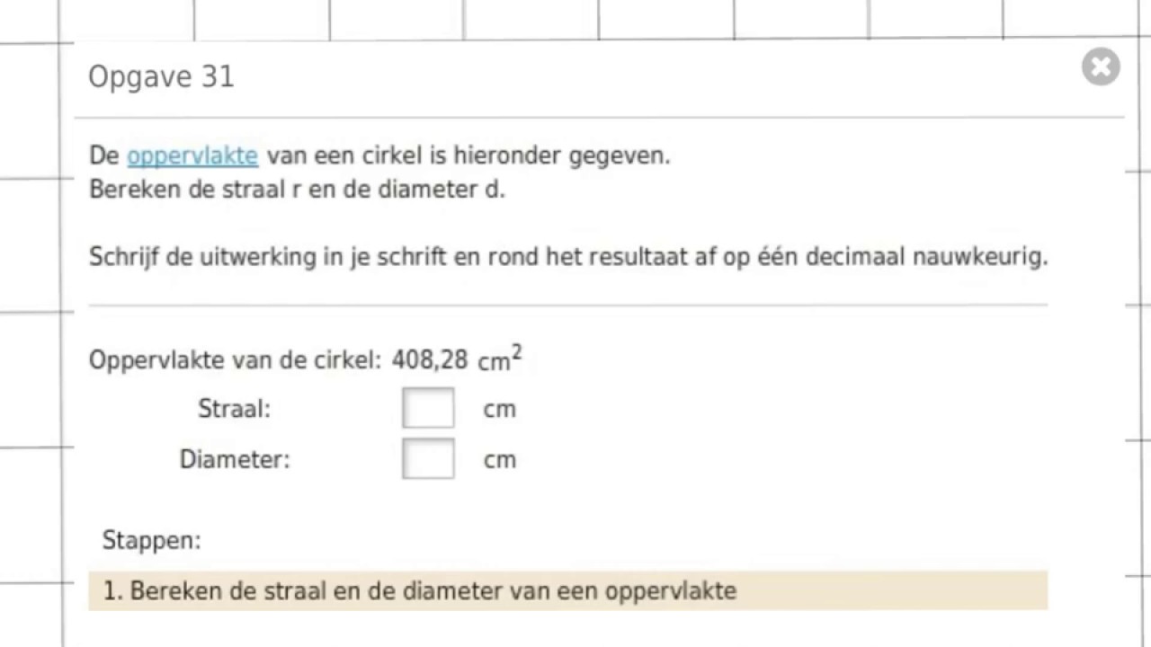 Straal en diameter berekenen vanuit de oppervlakte van een cirkel YouTube Straal en diameter berekenen vanuit de oppervlakte van een cirkel YouTube