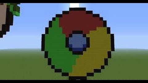 minecraft pixel art google chrome logo howto:tutorial