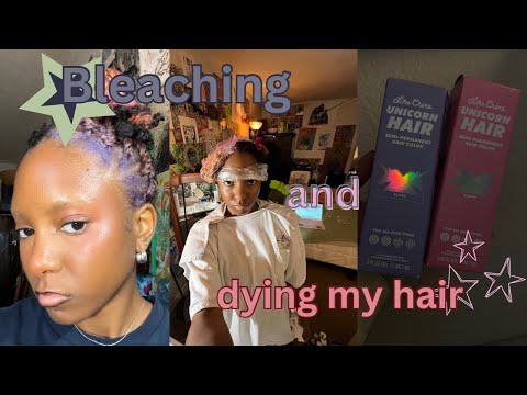bleaching & dying my hair pink + purple