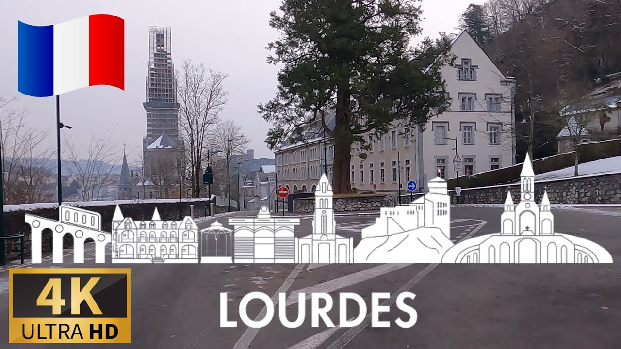 DRIVING LOURDES confined by the PANDEMIC,  Upper Pyrenees, OCCITAINE, FRANCE I 4K 60fps