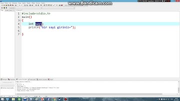 1-)C Dersi - Girilen Sayıyı Ekrana Yazdırma
