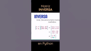 Matriz Inversa en Python #aprenderpython #matrices #programacion #python