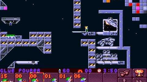 DOS Lemmings 2: The Tribes Space 10 Frontier of surreality