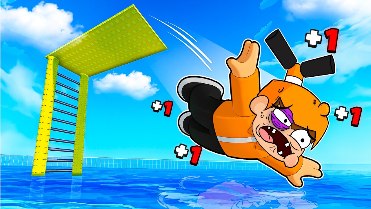 Pasé de NOOB a PRO SALTANDO desde la ALTURA MÁXIMA en Roblox...