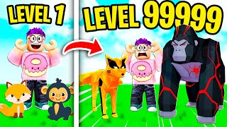 Can We Be a MAX LEVEL ANIMAL In ROBLOX ANIMAL SIMULATOR?! (EVERY ANIMAL UNLOCKED!) screenshot 3