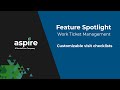 Aspire feature spotlight: Visit checklists
