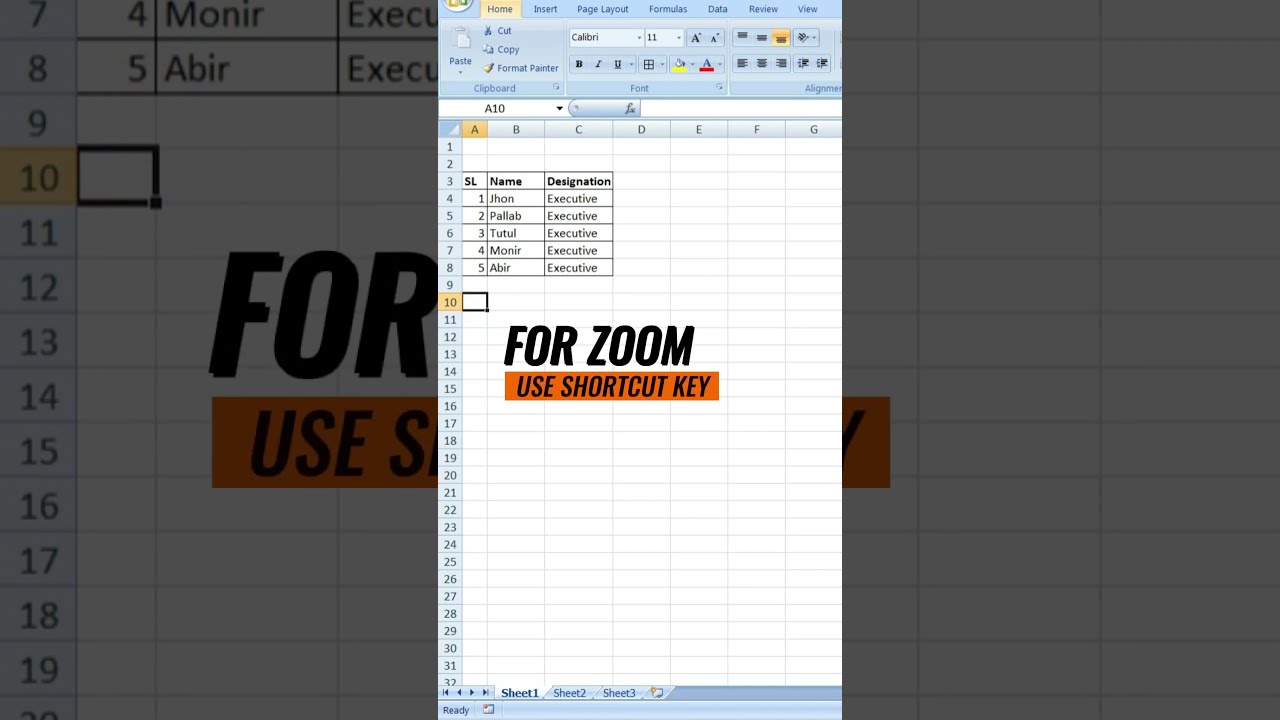 Shortcut ZOOM In Excel Sheet II Short YouTube Shortcut ZOOM In Excel Sheet II Short YouTube