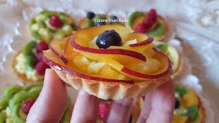 Tartelettes aux fruits طارتوليت بالفواكه راقية و باردة بكريمة منعشة و عجين يدوب في الفم