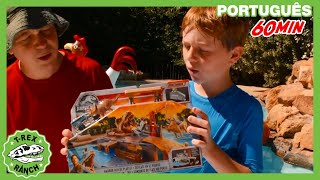 Brinquedos De Dinossauros Aquáticos 1 Hora De Parque Do T-Rex Dinossauros Para Crianças