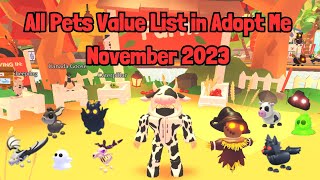 All Pets Value List in Adopt Me (November 2023)