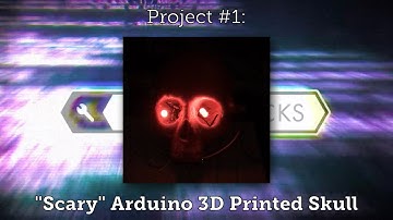 "Scary" 3D Printed Skull with Arduino Flashing LEDs for Halloween