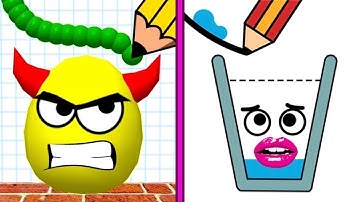 💥 Draw To Smash VS Happy Glass! 🥤😃 Puzzle Gameplay – All Levels! 🧠🔥
