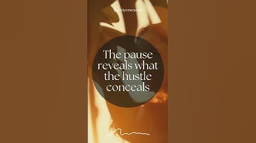 The pause reveals what the hustle conceals #shorts
