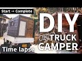[Time Lapse] Make a Light Truck camper start to finish[Car Camp]