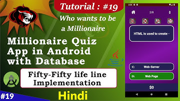 Millionaire Quiz App in Android Studio | Quiz App in Android  | Fifty-Fifty Life Line Part 19