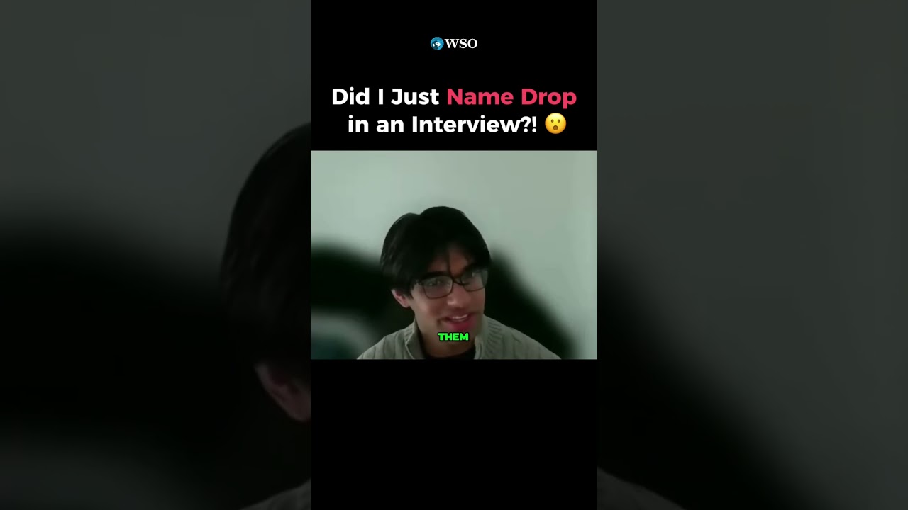 Name Dropping in Interviews… Genius or Risky?!