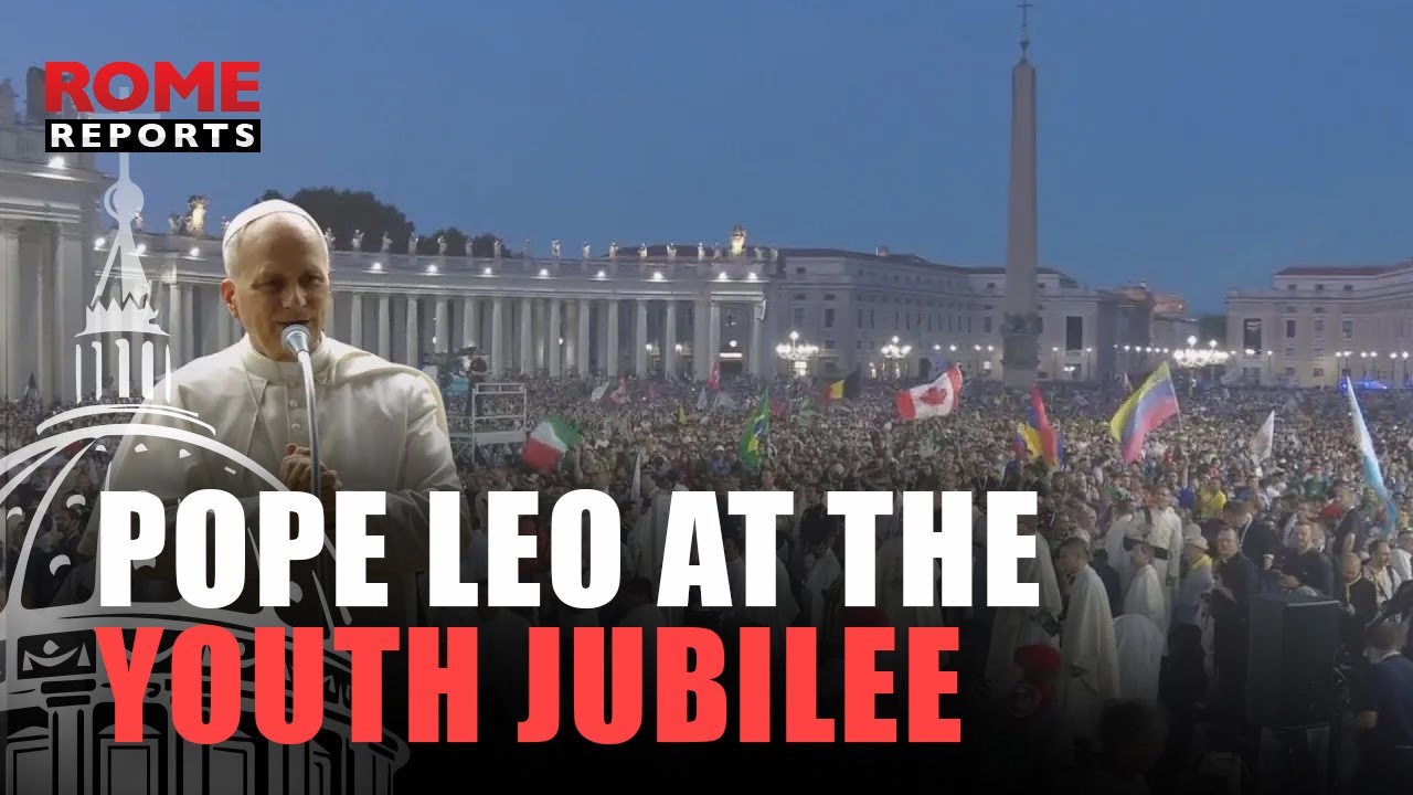 POPE LEO enthusiastic appearance at the opening mass of the YOUTH Jubilee