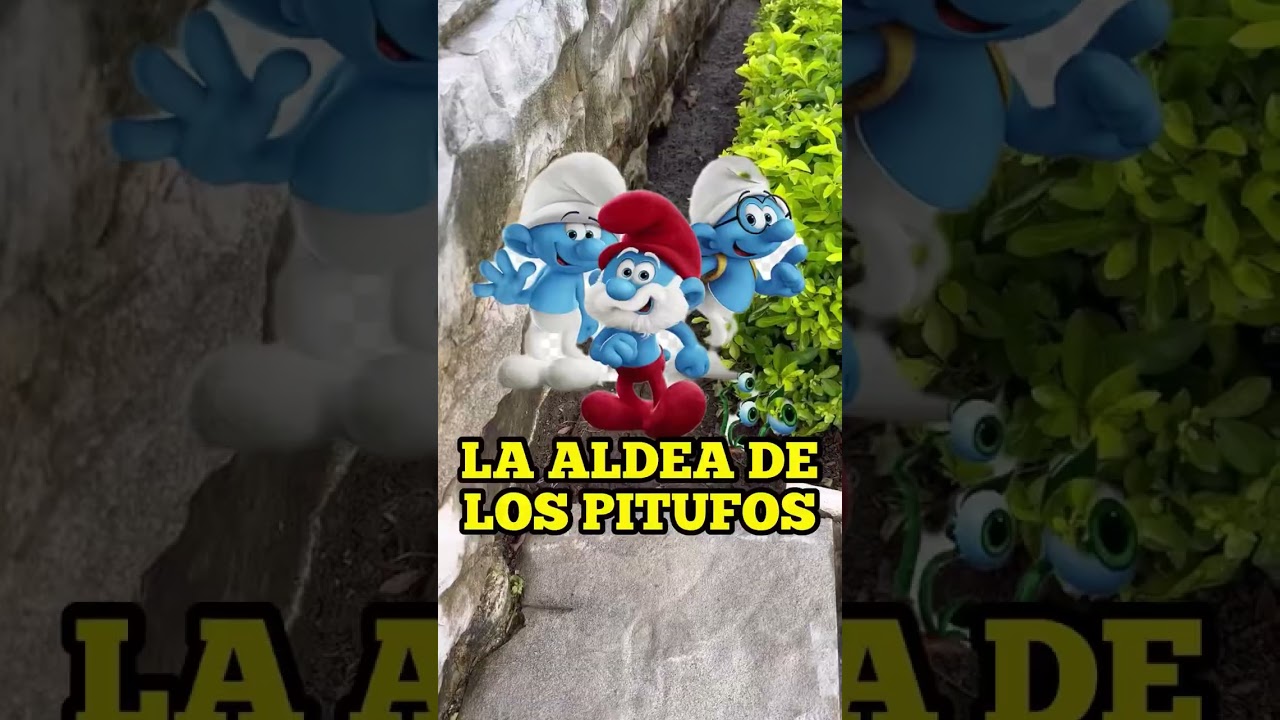 ENCONTRAMOS LA ALDEA DE LOS PITUFOS😨 #spiderman