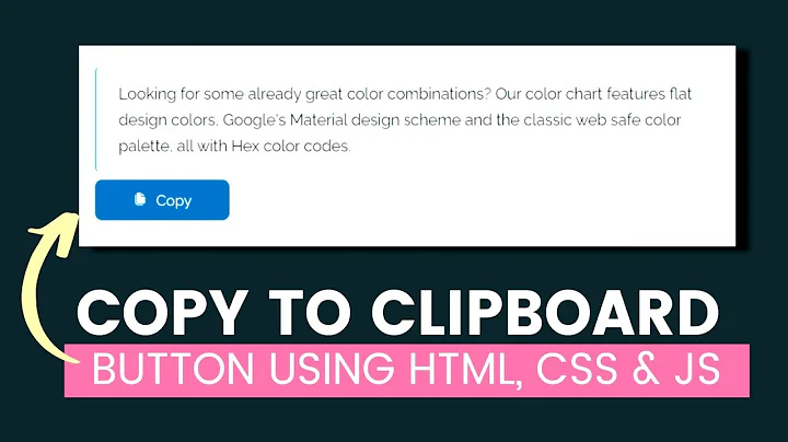 How to make copy to clipboard button using javascript || code timer