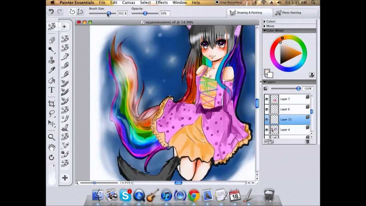 Nyancat Corel Painter Essentials 4 Speed Paint Youtube