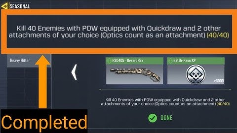 kill 40 Enemies with PDW with Quickdraw and 2 other Attachment