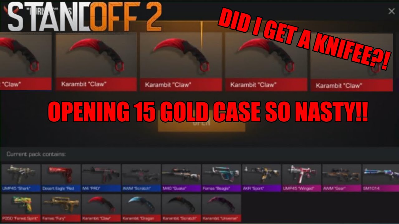 Standoff 2 Indonesia Opening 15 Gold Case For Karambit😱😱😱😱😱😱