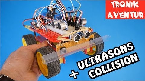 TRONIK AVENTUR 236 - ROBOT ULTRASONS + CAPTEUR COLLISION avec ARDUINO UNO