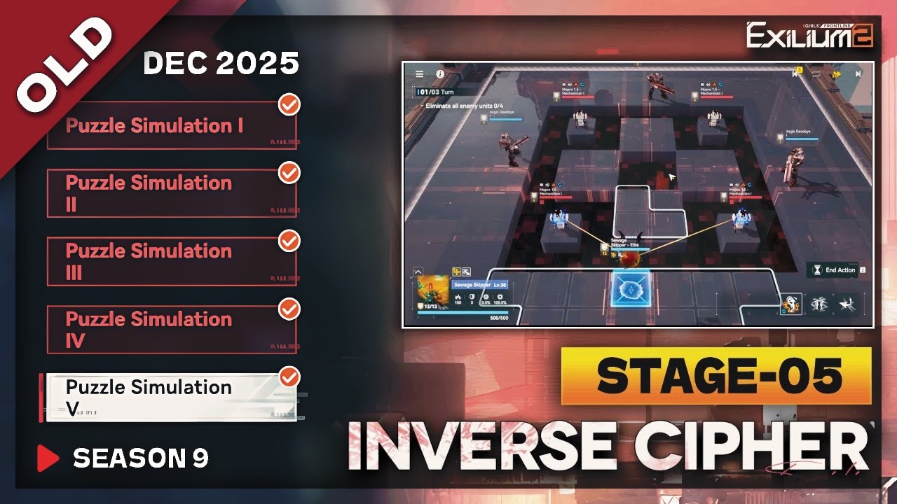 *NEW* INVERSE CYPHER SEASON 9 STAGE-5 (LP-1-5) SOLUTION | DECEMBER 2025 [GIRLS FRONTLINE 2: EXILIUM]