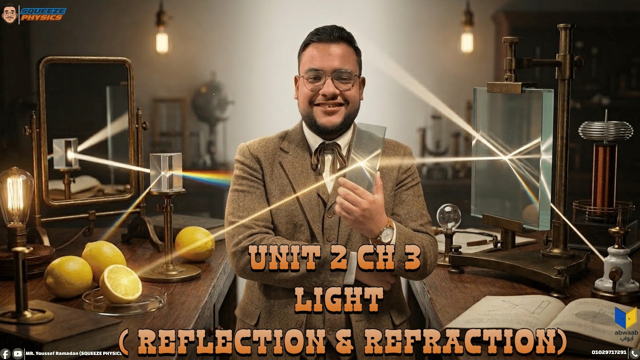 physics 2nd secondary second term Unit 2 CH 3 lesson 1|Reflection &Refraction تانية ثانوى لغات 2026