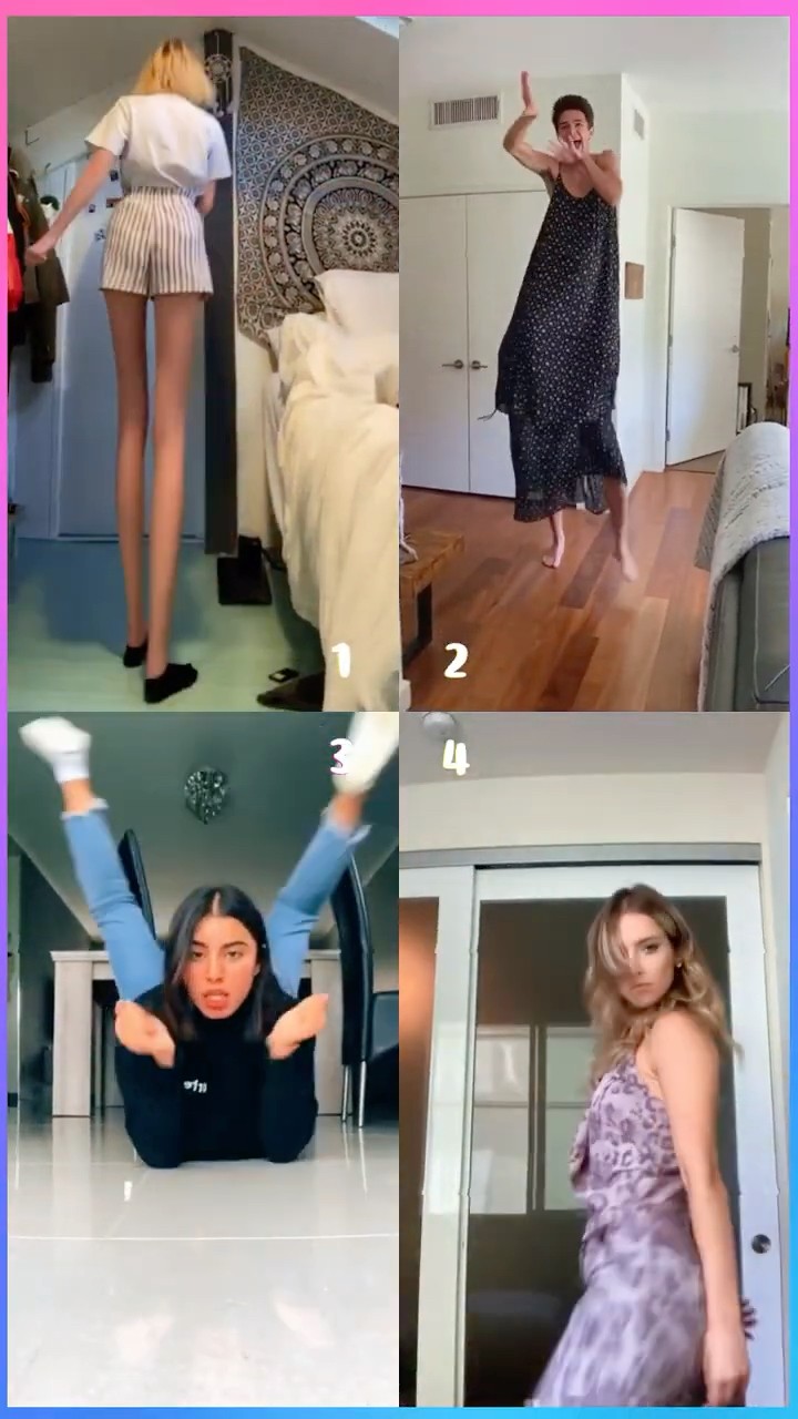 (WHY ARE MY LEGS LONG ??) Mlle x Brent x Noura x Sarati #shorts #dance #tiktok #cute #funny #trend