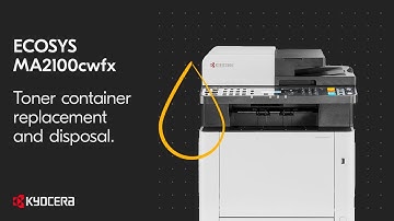 Kyocera MA2100cwfx Toner Container Replacement and Disposal