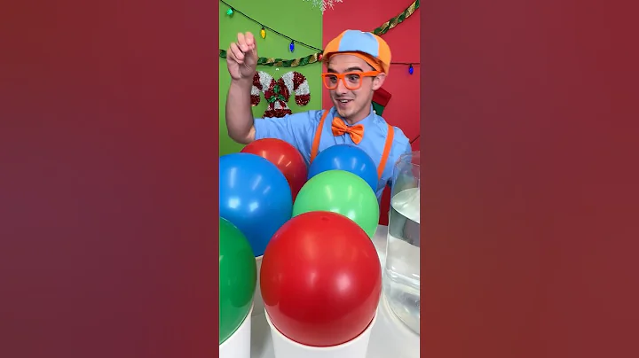 Pop the BALLOON! Sink or Float with Blippi's CHRISTMAS Surprise! #blippi #shorts