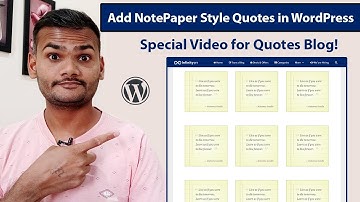 How To Add NotePaper Style Quotes in WordPress Quotes Blog 2021