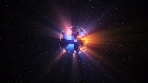 Seamless Animation of the Rotation of a Colorful Multi-colored Disco Ball with Particles and Rays |