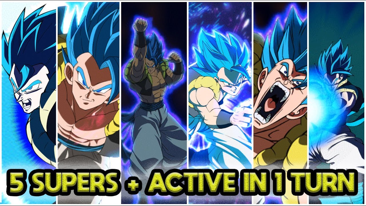 EZA LR Gogeta Blue Doing 5 Super Attacks & Active Skill in 1 turn ...