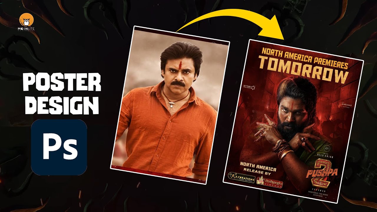 Pushpa 2 Movie Poster Tutorial in 10 Minutes | Epic Photoshop CC Design