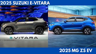 New 2025 Suzuki e-Vitara Vs. 2025 MG ZS EV are two compact electric SUVs Comparison
