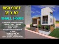 35X30 Feet 1050 Sqft House Design with Interior | small casa | 4 bedroom house design.