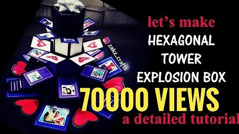 Hexagonal tower exploding box - complete & detailed tutorial